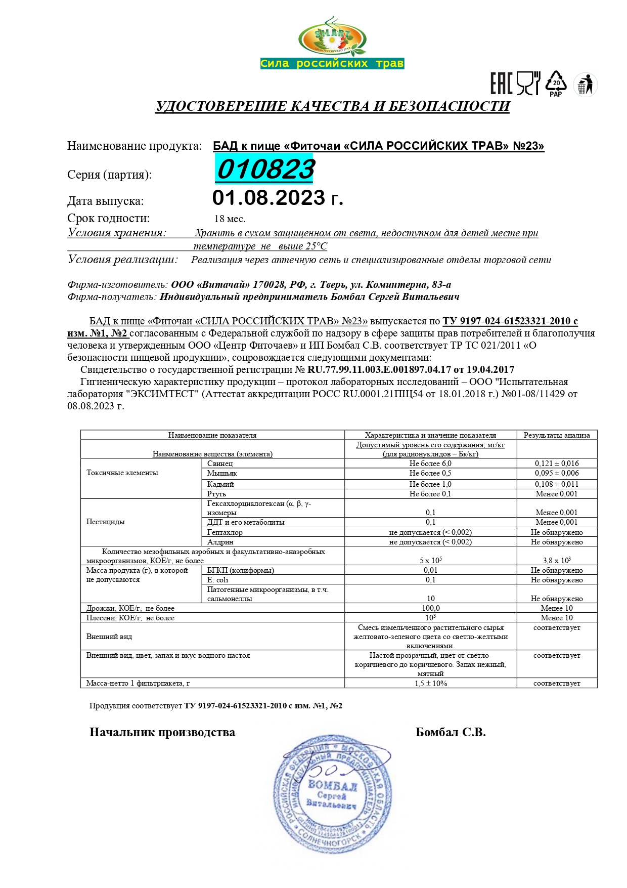 Паспорт №082023